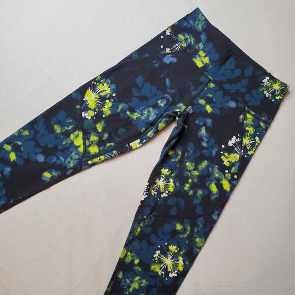 Sweaty Betty Womens Size XS Power 7/8 Workout Leggings Blue Print SB5400A - Picture 1 of 8